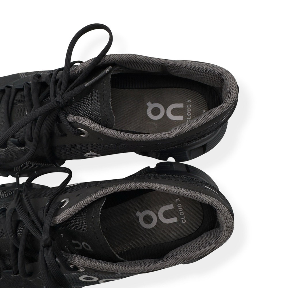 On Cloud X Shoes Women's 7.5 All Black Running Lightweight Sneakers Athletic Gym - Picture 13 of 14